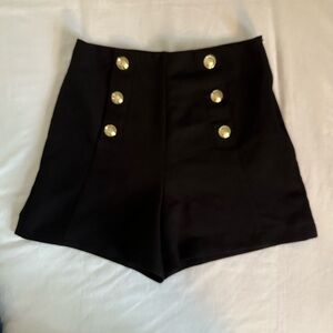 Zara high waisted button front shorts M